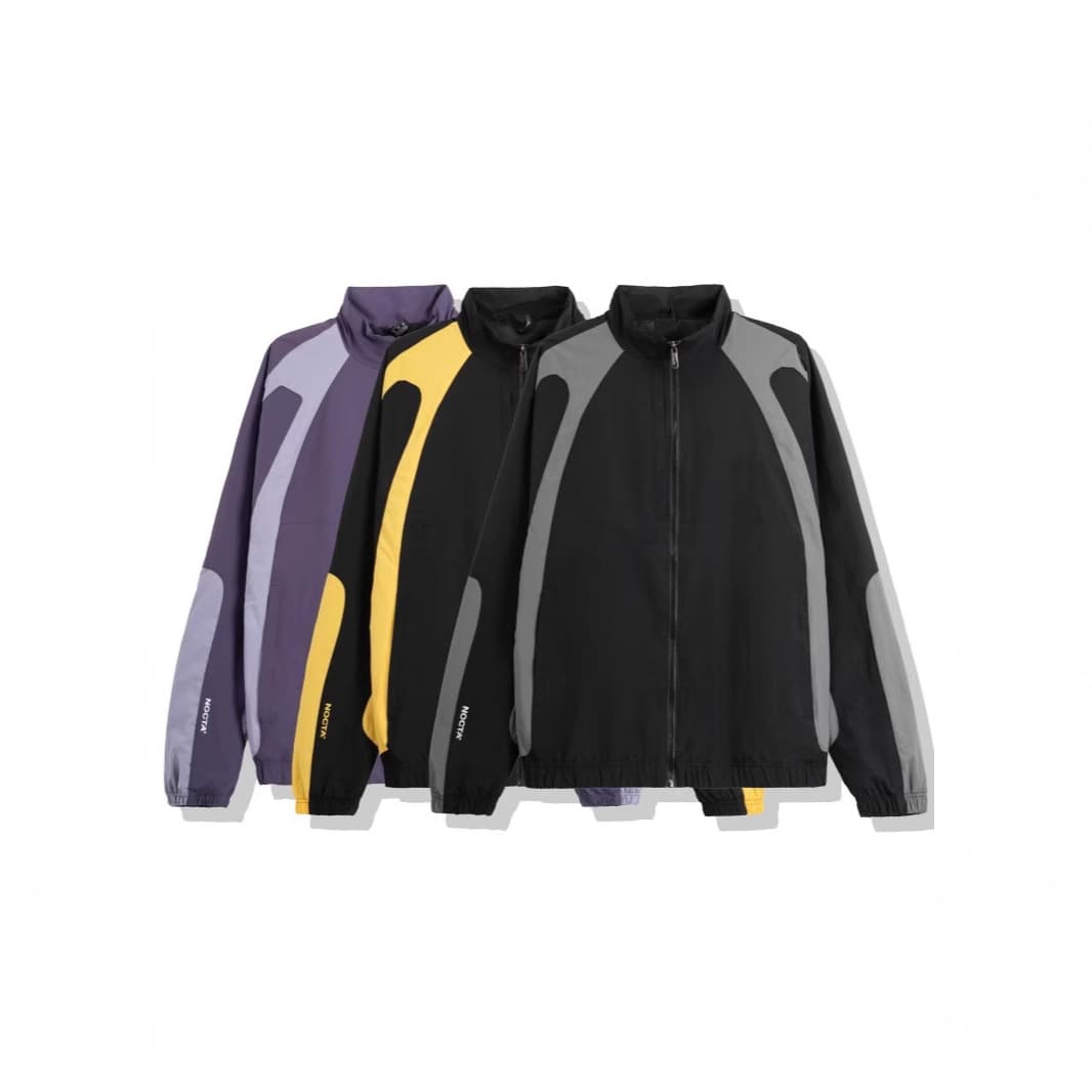 25 Spring New Jacket Offset Hook Print Contrast Color N Home Casual Men and Women Couple Versatile Jacket 501