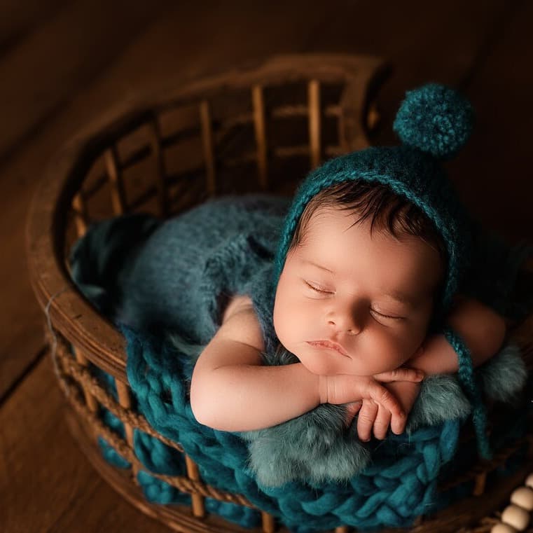 Newborn Photography Prop Vintage Farmhouse Style Crescent Basin Photo Studio Prop
