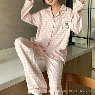 Cloud Cotton Pajamas for Women Summer Thin Cartoon Cute Short Sleeve Shorts Student Homewear Set