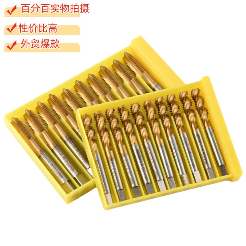 Titanium-coated tip taps M3 M4 M5, M16 pre-plating enlarged taps, US standard machine taps