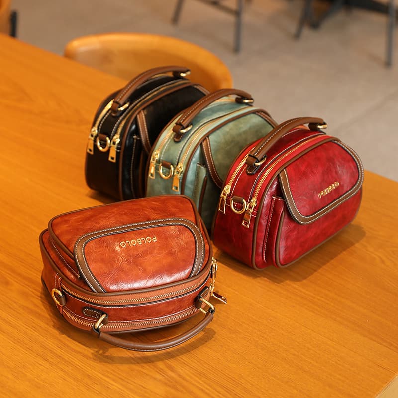 Cross-border Summer New Niche Design High-end Retro Handbag New Chinese Style Shoulder Crossbody Mom Small Round Bag