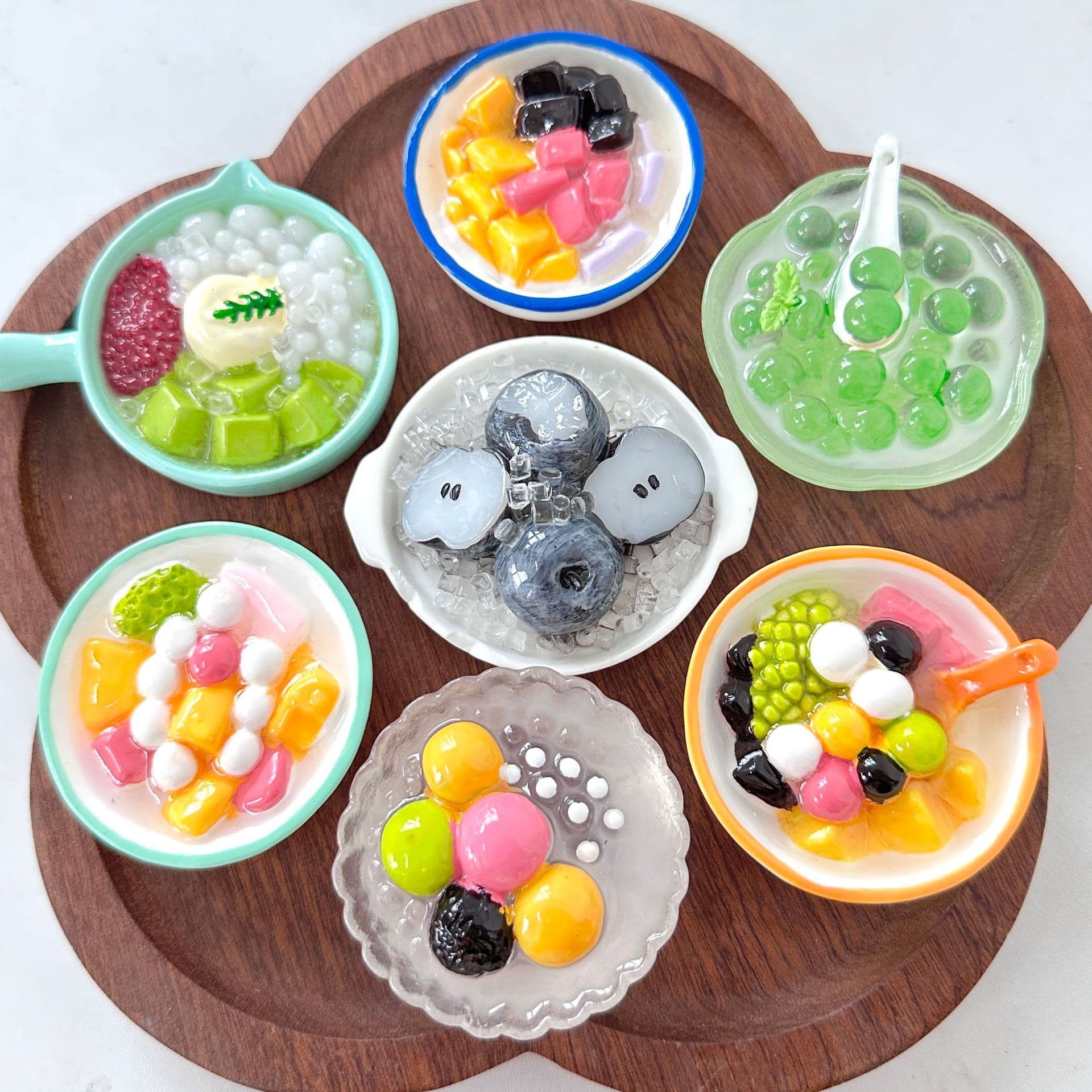 Summer 3D Food Fridge Magnets, Ice Jelly Popping Boba, Resin Fridge Magnetic Decorations Wholesale