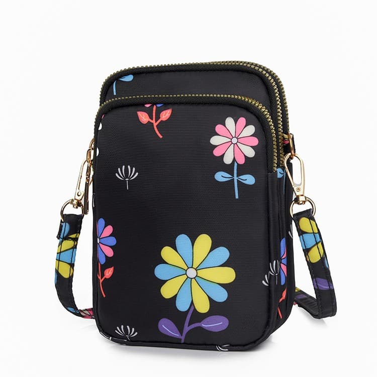 Wholesale Women's Crossbody Phone Bag 2024 New Mini Small Bag Canvas Trendy Versatile Vertical Shoulder Key Coin Purse