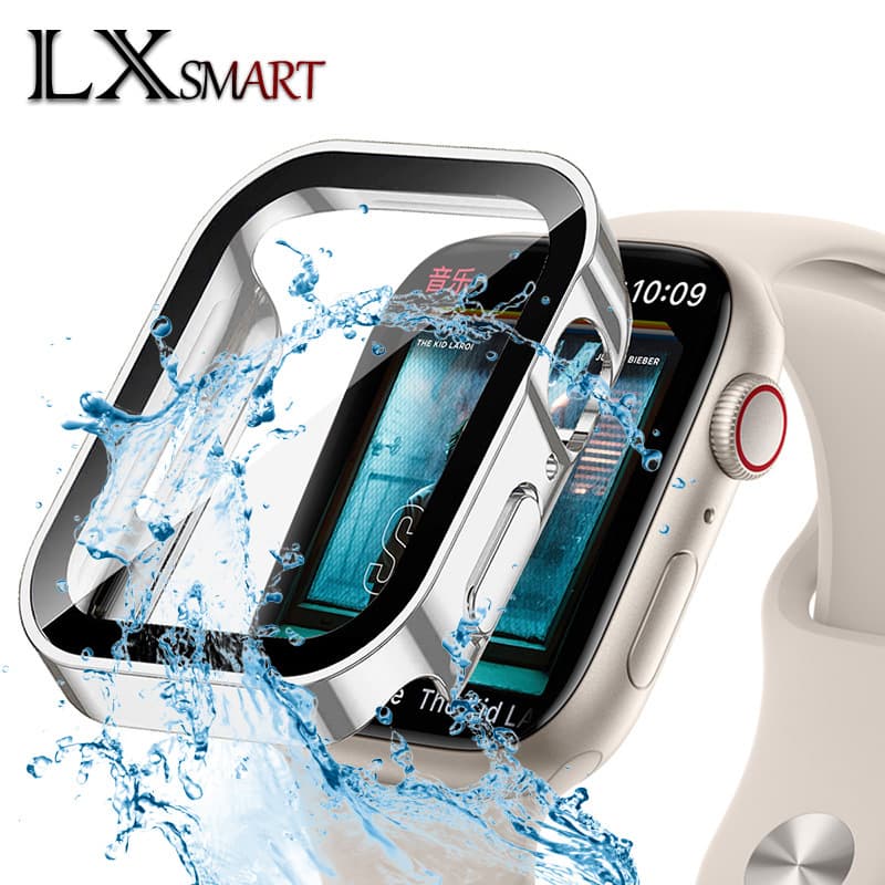 Compatible with Apple iWatch 11 Waterproof Case, PC Integrated Straight Edge Electroplated Waterproof Watch Case Ultra