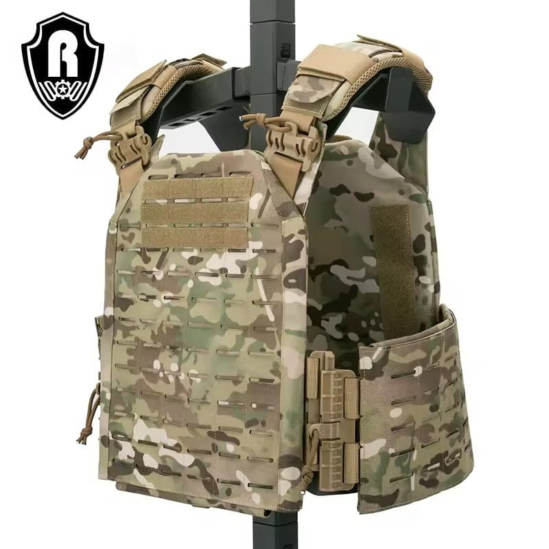 Cross-Border Wholesale Hot-Selling Tactical Vest Outdoor Training Equipment Laser Cutting Camouflage Vest Nylon Field Quick Release