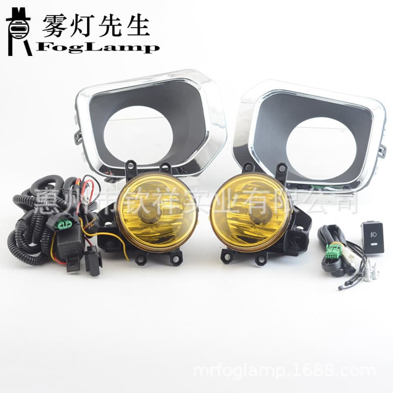 Front Halogen Fog Light Assembly Kit with Daytime Running Lights for Toyota Tacoma 2016-2020