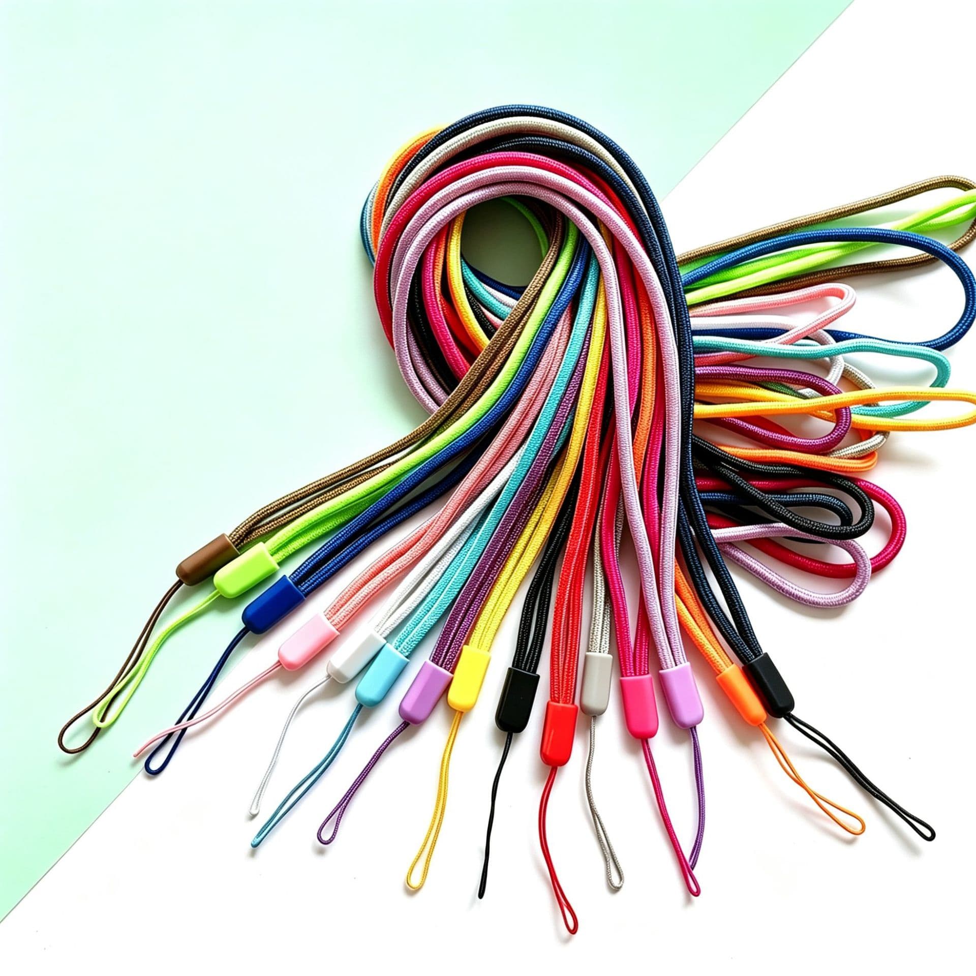 Long Nylon Phone Lanyard Unisex Multi-Functional Anti-Loss Neck Strap Student Card USB Fan Lanyard