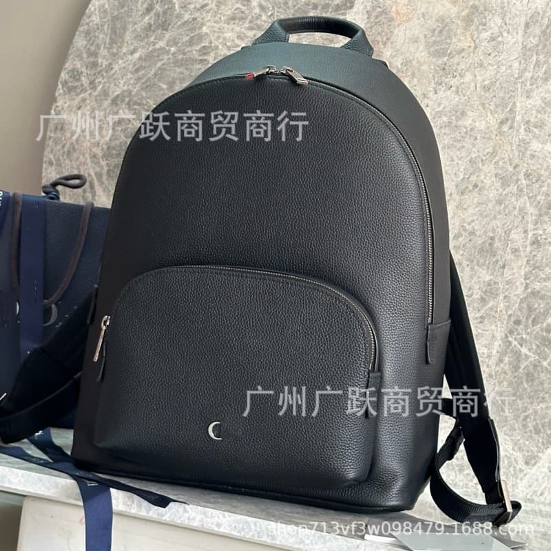 DAO men's backpack grained calfskin Icon logo zipper backpack high quality for cross-border not without reason