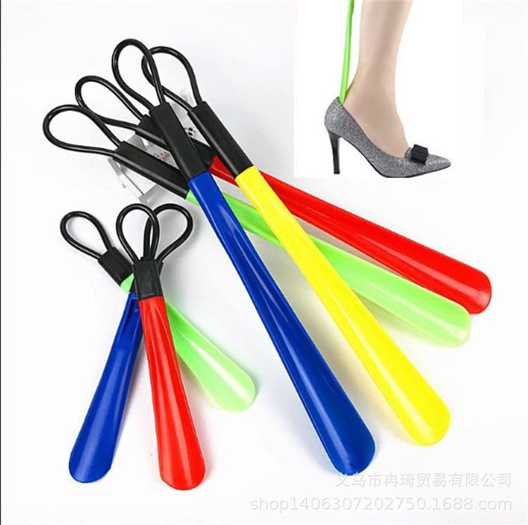 Black Line Tube Large Shoe Horn, Colorful Shoe Puller and Donning Aid, Plastic Shoe Horn for Pregnant Women and Elderly Wholesale
