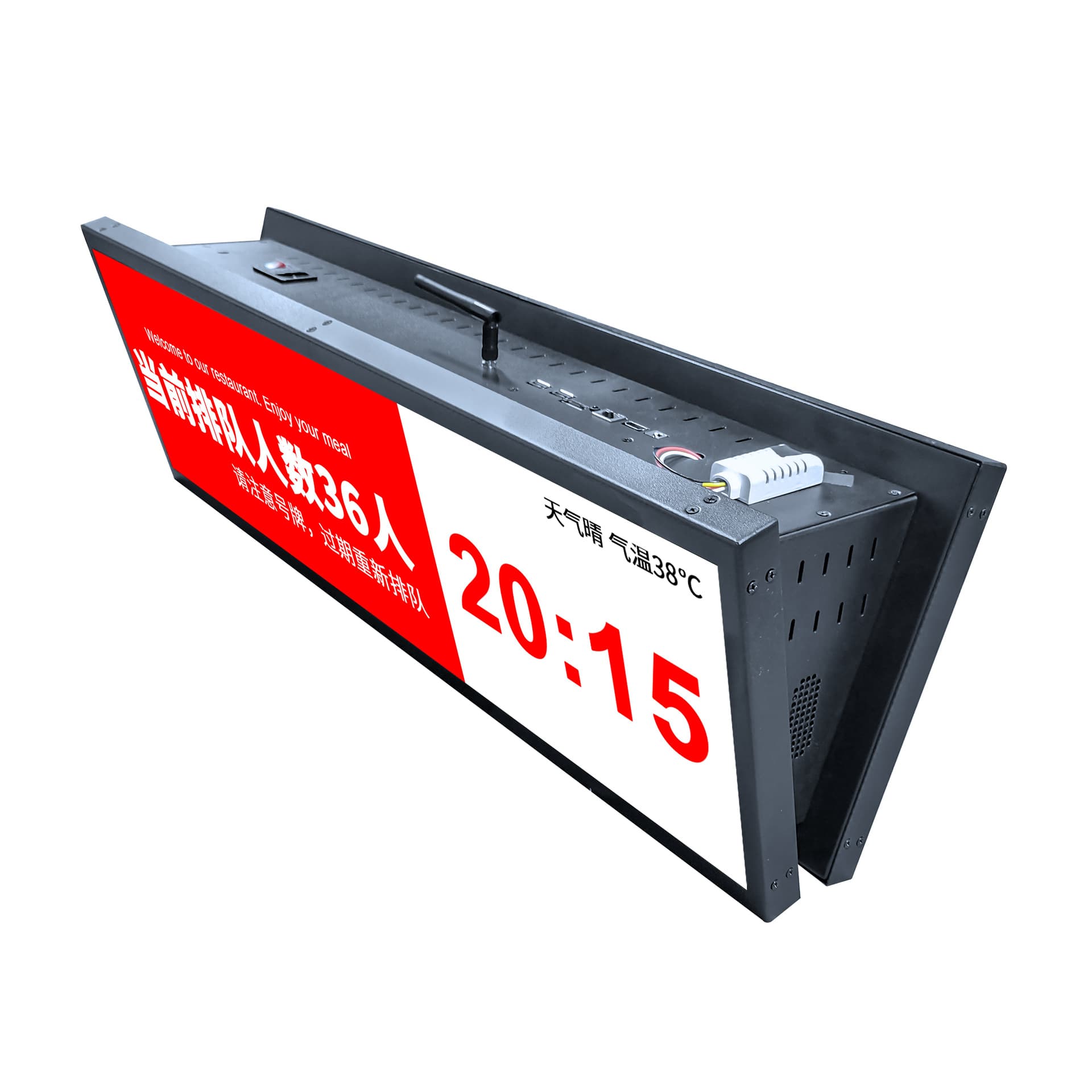 Custom Commercial Display Hospital Corridor Screen/Bar Screen with 28.6-inch LCD HD Dual-Side Display, Same Screen with Different Content