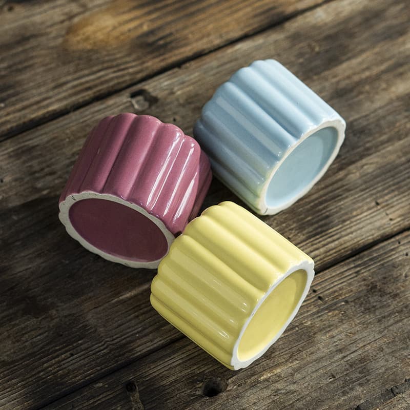Creative Ceramic Succulent Planter Cream Style Orchid Luxury Decorative Gardening Seedling Pot Greenery Potted Plant Wholesale