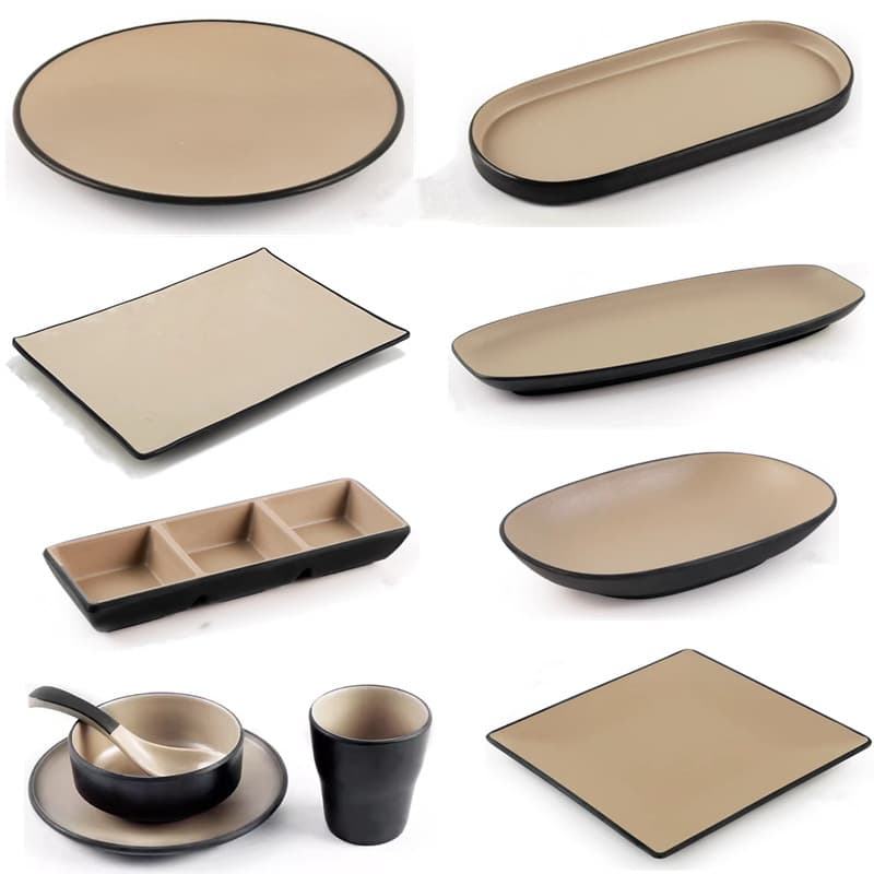 Barbecue restaurant plate commercial creative hot pot restaurant side dish Japanese round plate melamine tableware barbecue restaurant special plate