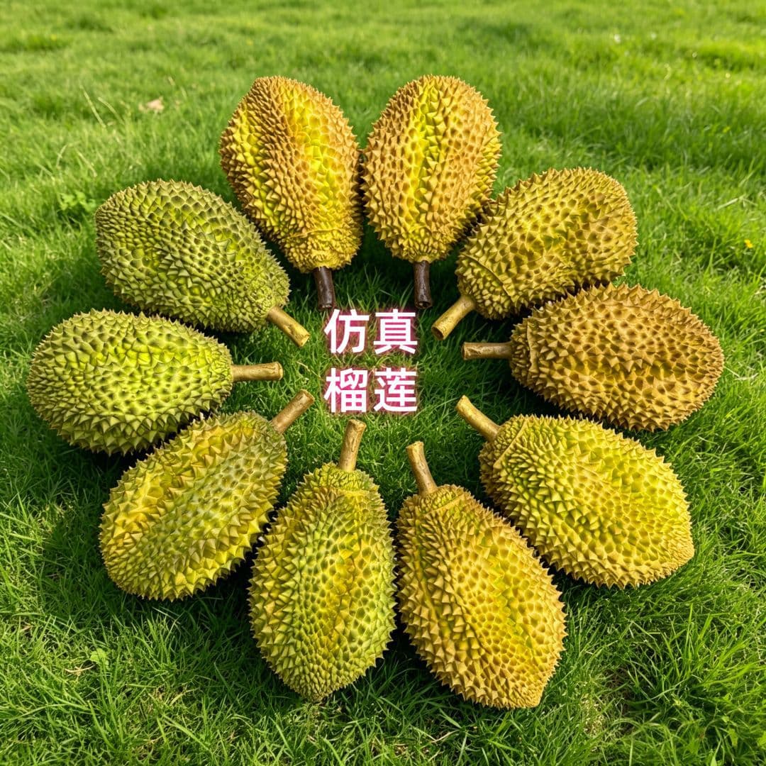 Simulation plastic PVC fake durian model fruit shop furnishings home decoration stage movie props early education toys
