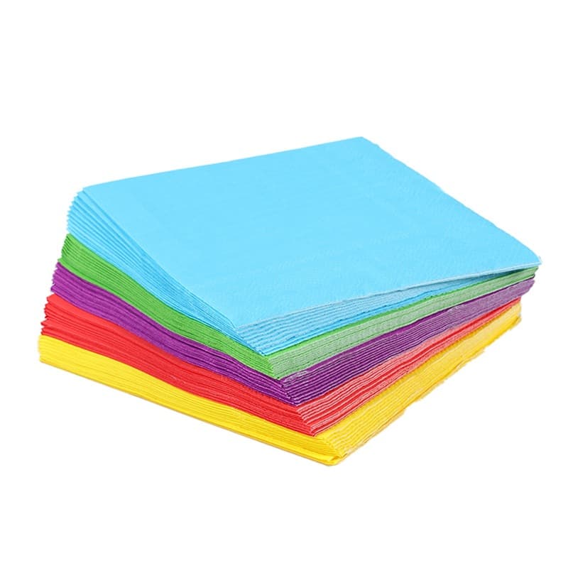 50-Pack Disposable Colorful Napkins Kids Party Tabletop Decorations Rainbow Paper Napkins Party Napkins