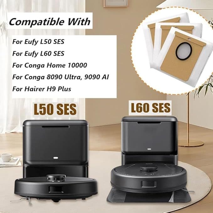 Compatible with Anker Eufy L50 SES Dust Bag, Anker L60 SES Robot Vacuum Dust Filter Bag