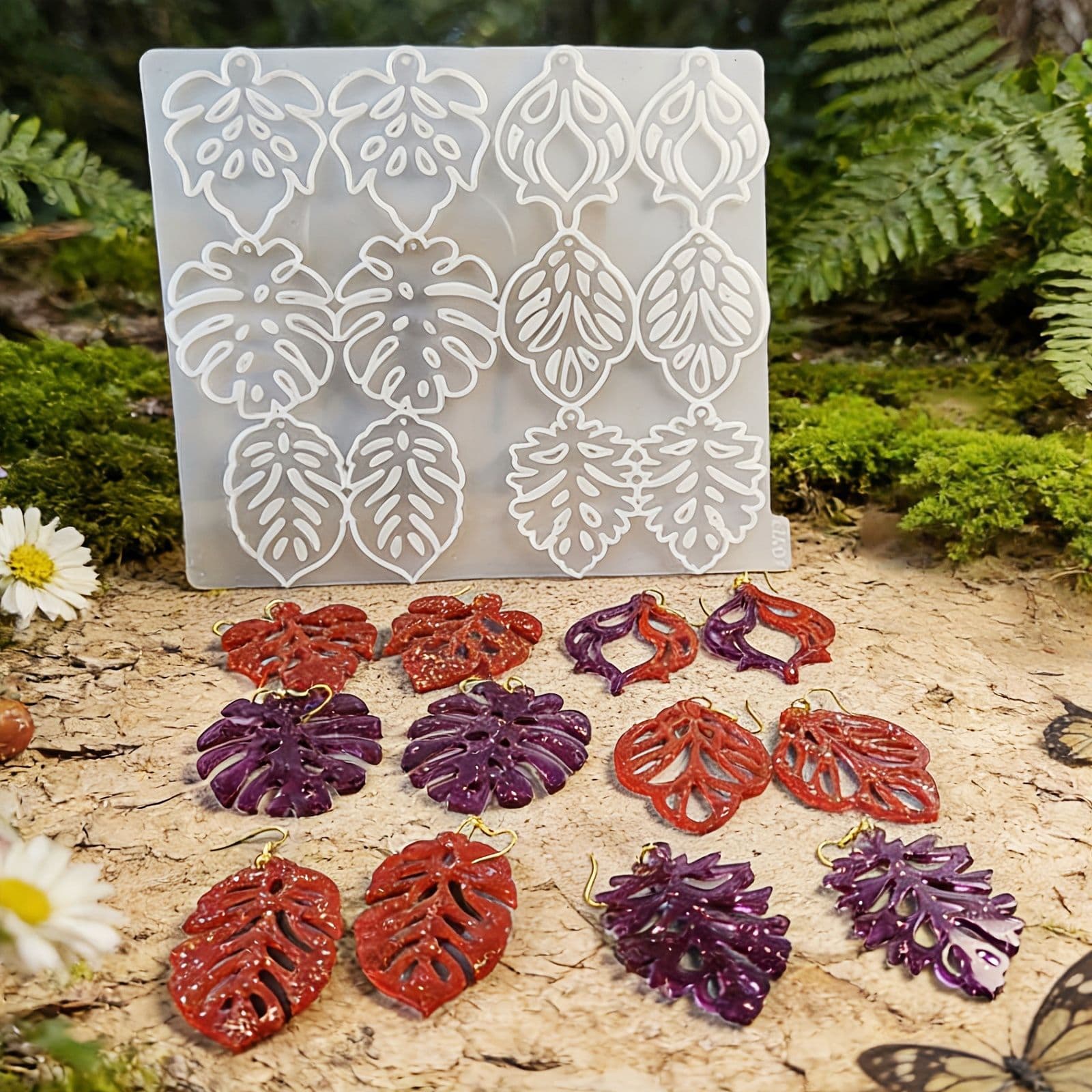 Z0073 Geometric Leaf Earring Mold Silicone Mold Decoration DIY Silicone Mold