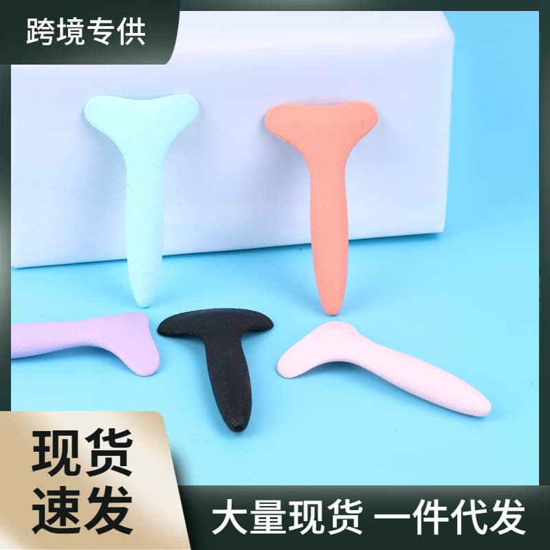 Eye makeup assistant multifunctional silicone eye makeup device false eyelashes eye shadow eyeliner crescent bezel tool