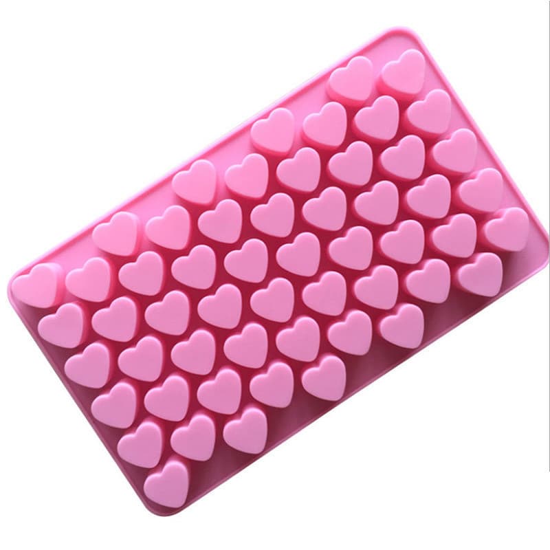 Wholesale Silicone 55-Cavity Small Heart Chocolate Mold, Gummy Mold, Wax Seal Bead Mold, QQ Candy Mold