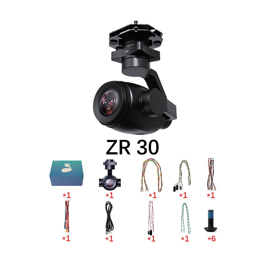 SIYI ZR30 4K AI 180x Hybrid Zoom 30x Optical Drone EO Gimbal Camera