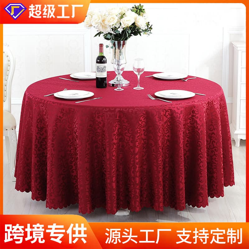 Bright red hotel wedding tablecloth, rectangular coffee table cloth, round table skirt, restaurant round tablecloth, table cover