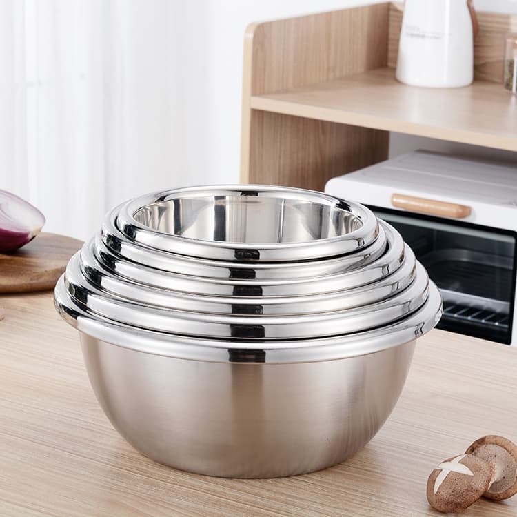 Stainless Steel Soup Bowl with or without Magnetic Properties, Household 304 Thick Basin, Canteen Soup Bowl, Dish Basin, Sturdy