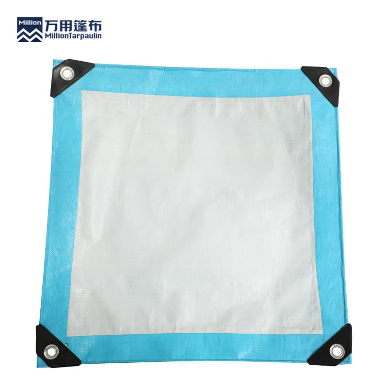 Sky Blue and White Pe Rainproof Plastic Tarpaulin, Specially Designed for Foreign Trade, Thickened and Wear-Resistant, Industrial and Agricultural Dustproof Cover Cloth