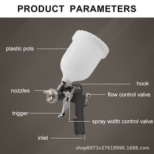 Cross-border Hot Selling S990 Top Feed Pneumatic Paint Spray Gun for Furniture Automotive Primer Painting Spray Tool
