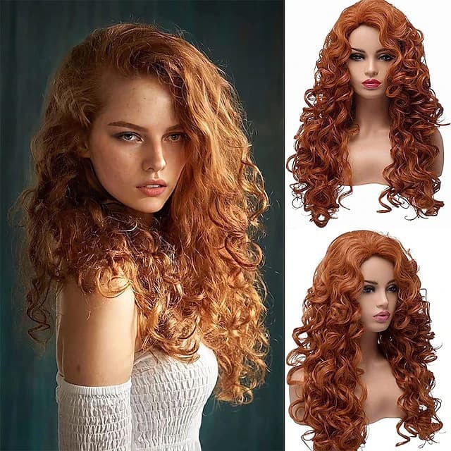 New Export Product Brave Merida Princess Same Style Wig Noodle Curl Long Curly Hair Halloween Cosplay