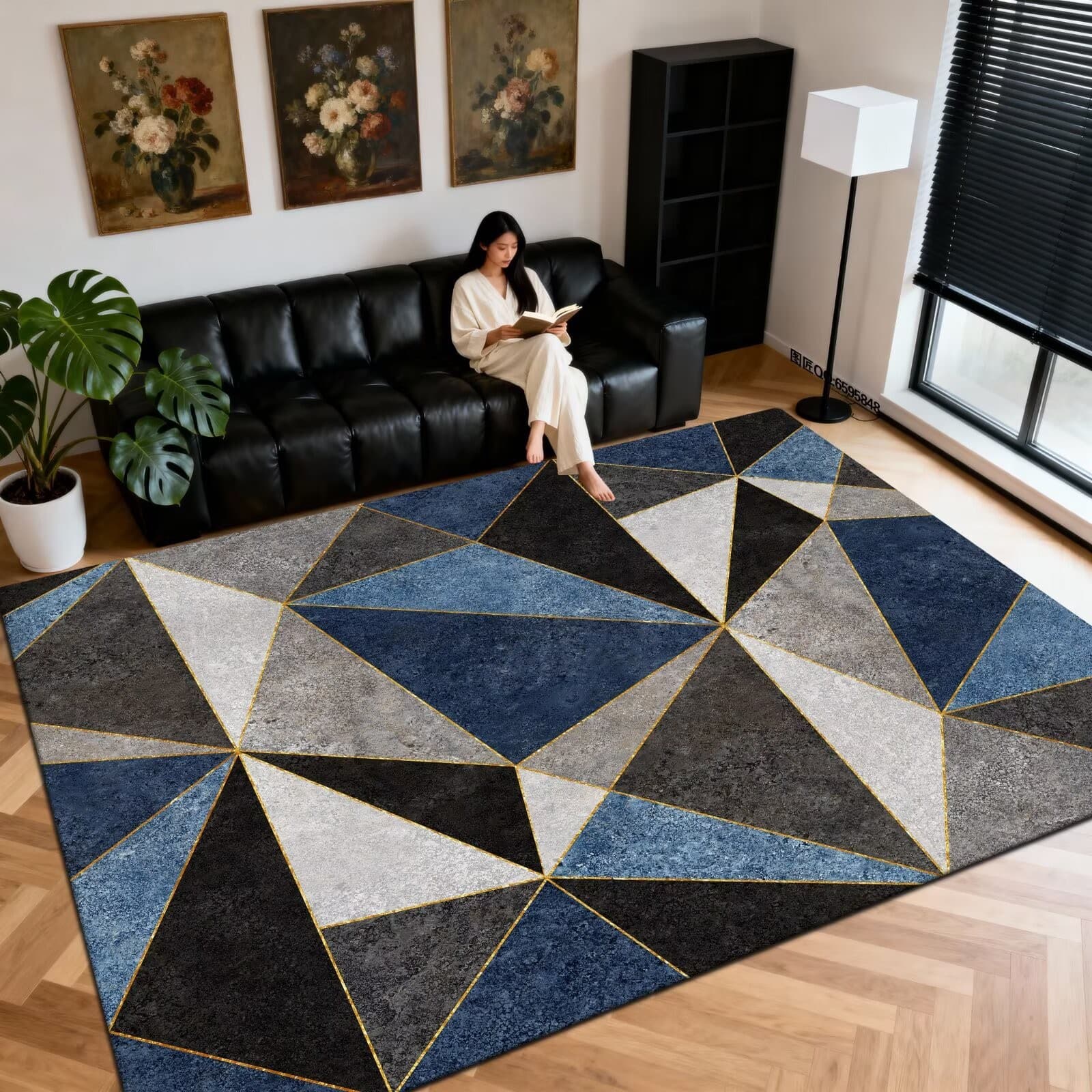 Cross-border Crystal Velvet Living Room Carpet Polyester Living Room Carpet Floor Mat