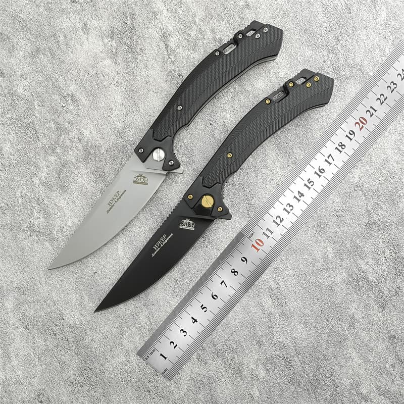 Cross-border Hot Selling HOKC Outdoor Folding Knife High Hardness Portable Tactical Knife Camping Knife Portable Sharp Pocket Folding Knife