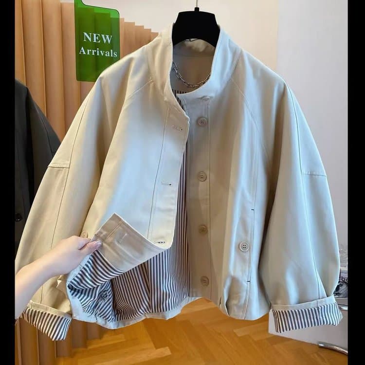 Fashion Casual Loose-Fit Jacket for Middle-Aged and Senior Women, New Spring/Autumn Style, Plus Size Women's Top