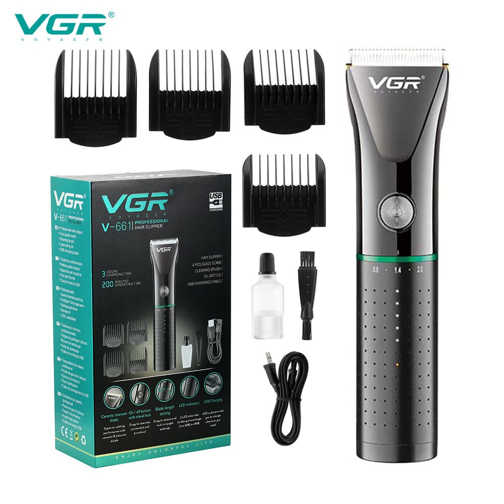 VGR661 Vintage Oilhead Hair Clipper Precision Trimmer Men's Electric Haircut Kit Amazon Clipper American Style Home Use