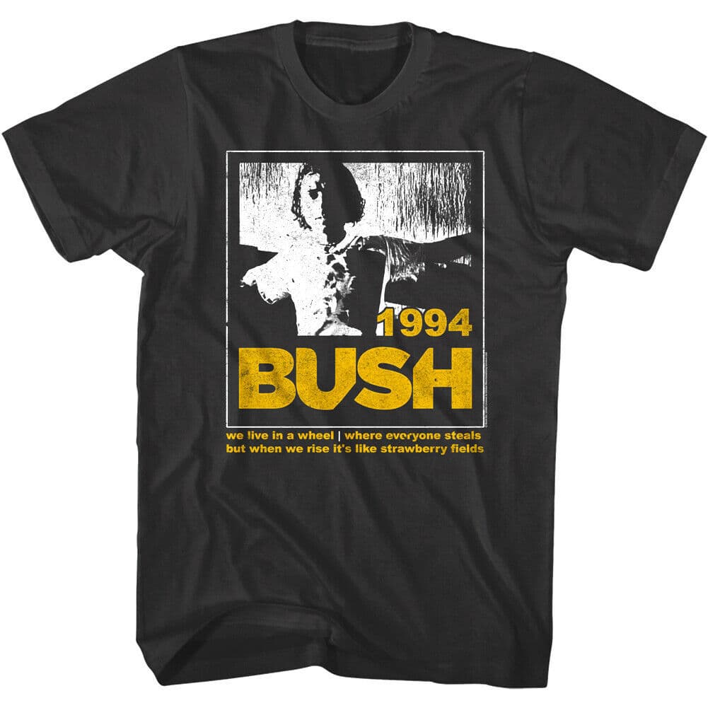 1994 Bush Band Glycerine Lyrics 1994 Men's T-Shirt Short Sleeve Tee