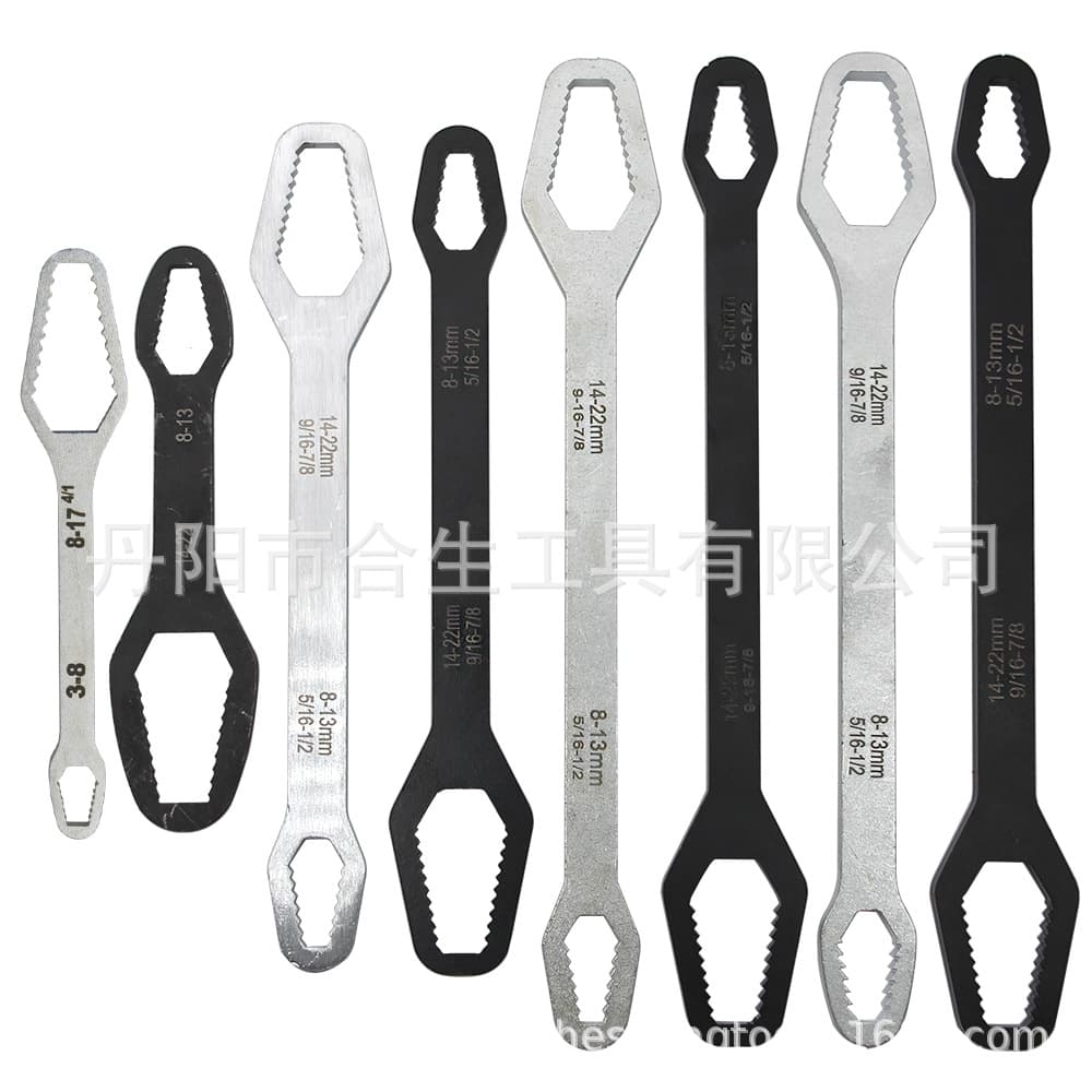 Multi-Function Double-Ended Wrenches, 8-22mm Hex Double-Ended Spanners for Various Diameter Screws and Nuts