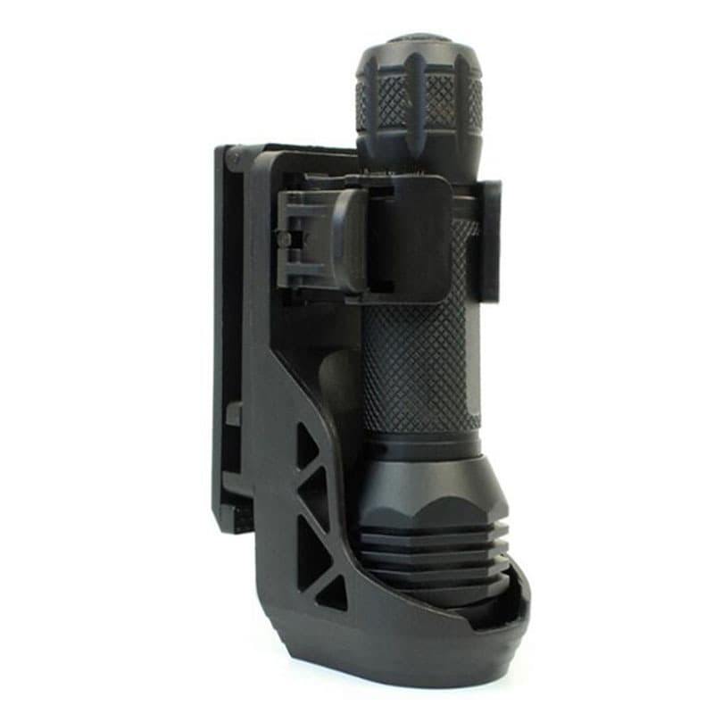 360-Degree Quick-Release Side-Open Flashlight Holster Rotatable Tactical Flashlight Mount Polymer Multi-Function Quick-Pull Holster