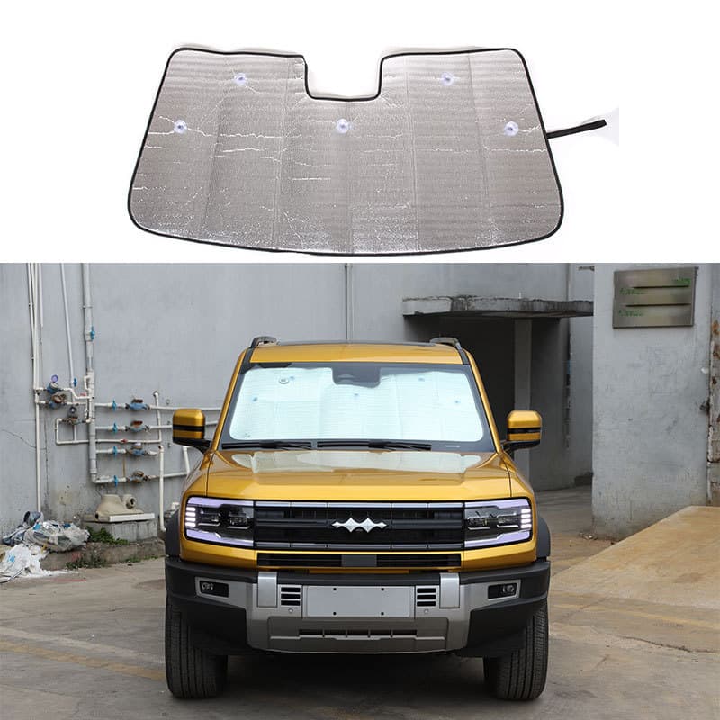 Compatible with: 23+ Models Fangchengbao Bao 5 Front Glass Sunshade 1-Piece Set (Suction Cup Type) Domestic
