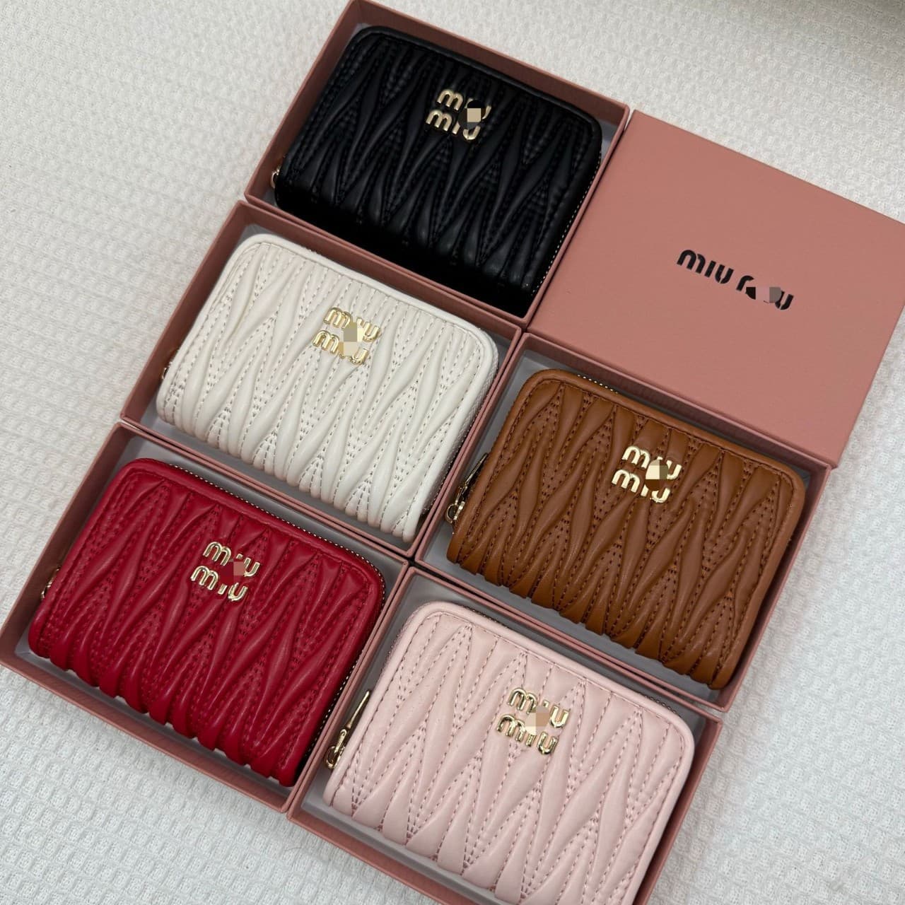 New Miu Pleated Small Bag for Women, Trendy Short Coin Purse, Lipstick Bag, Zippered Short Clutch Bag