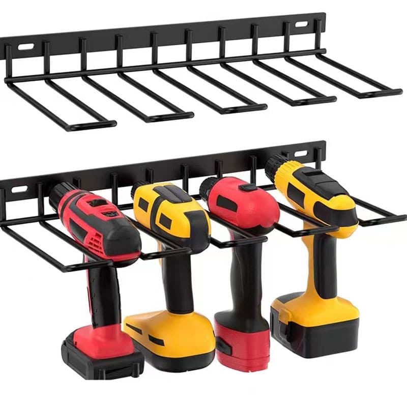 Wall-mounted Tool Holder, Drill Stand, Handheld Drill Hanger, Storage Display Rack for Hardware Power Tools