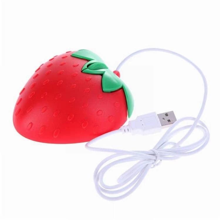 Wired Strawberry Mouse Wireless 2.4G Bluetooth Dual-Mode Strawberry Mouse Super Cute Fruit Strawberry Mouse Creative Mouse