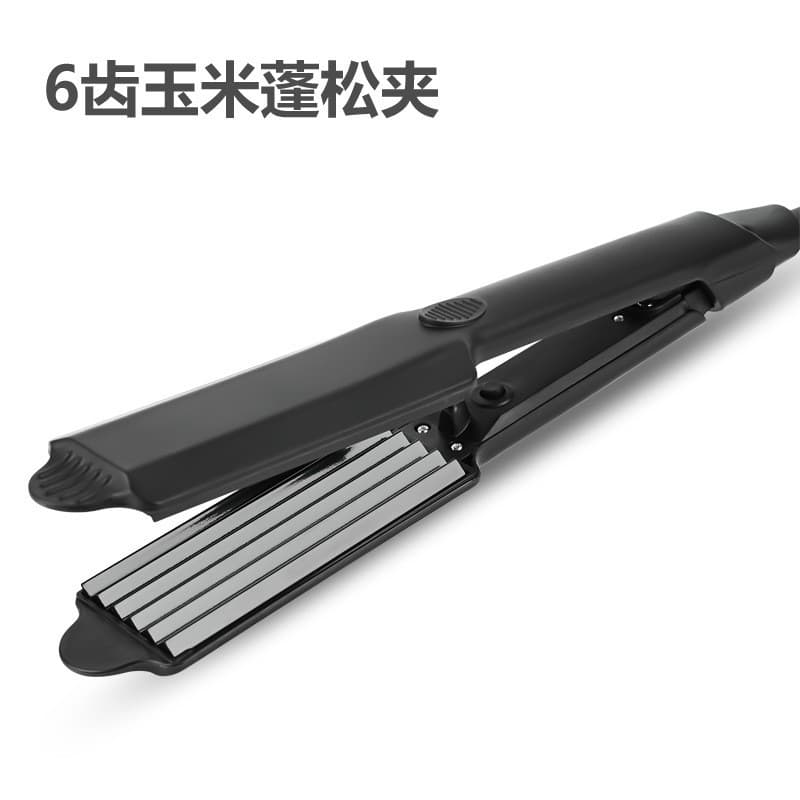 Corn Teeth Hair Straightener Styling Tool Flat Iron for Salon Home Use Curling Bangs Clamp Plate Straightener Cross-Border E-Commerce