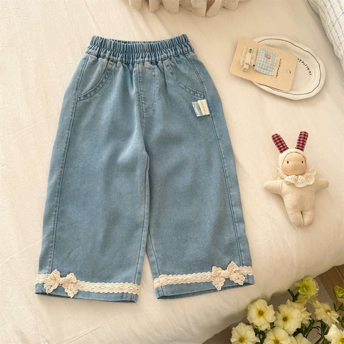 Girls' Lightweight Jeans 2026 New Summer Casual Fashionable Stylish Quality Kids Pants Summer