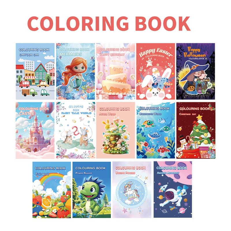 Cross-border Coloring Book, Halloween Coloring Book, Christmas Drawing Book, Birthday Drawing Book