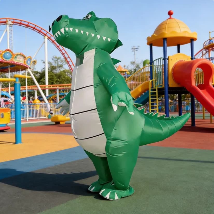Children's Cartoon Capybara Dinosaur Costume Heart Valentine's Day Inflatable T-Rex Performance Costume Inflatable Suit