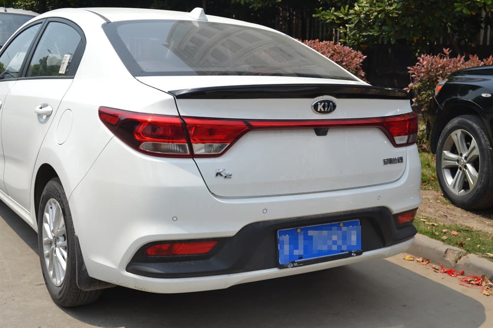 Kia K2 Spoiler Lip, Kia K2 Car Spoiler, Kia K2 No-Drill ABS Spoiler Lip, Kia K2 Custom Rear Wing