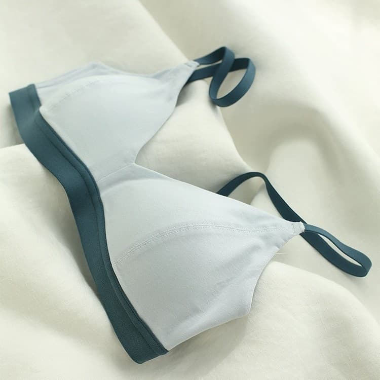 Triangle Cup French Bra for Women, Lightweight, Push-up for Small Bust, Side Coverage, Wire-free, Comfortable Modal Seamless Bra