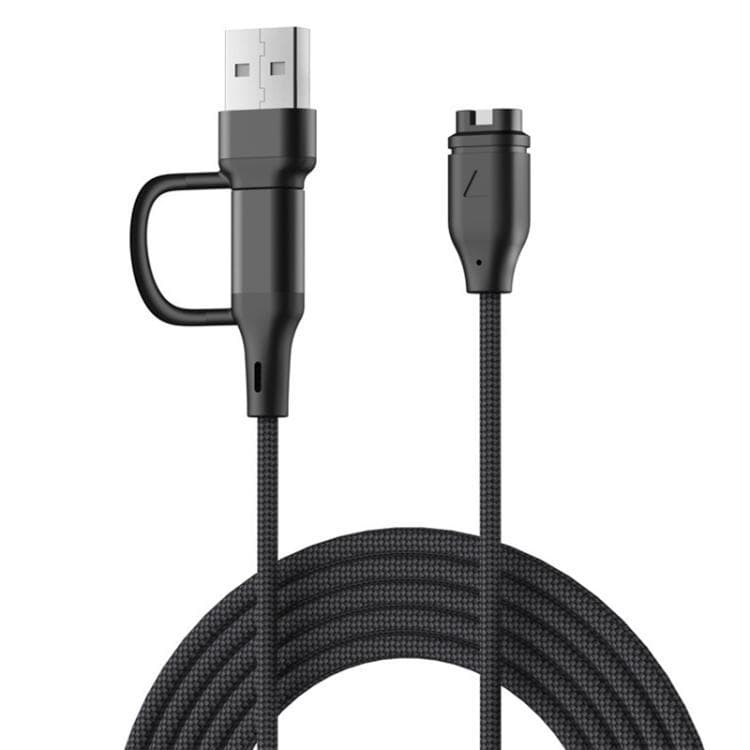 xDfind 2-in-1 Type-C and USB-A port watch charging cable, length: 1m compatible with Garmin Fenix 8 / 7X / 6S