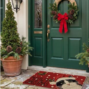 Cross-border Amazon Christmas Crystal Velvet Mat Door Mat Entrance Mat Water-absorbent Dirt-resistant Quick-dry Non-slip Mat Wholesale