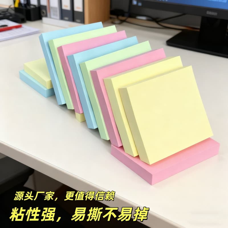 Solid Color Post-it Notes n Office Supplies Portable Stationery Wholesale Student Souvenirs Stickers Handbook