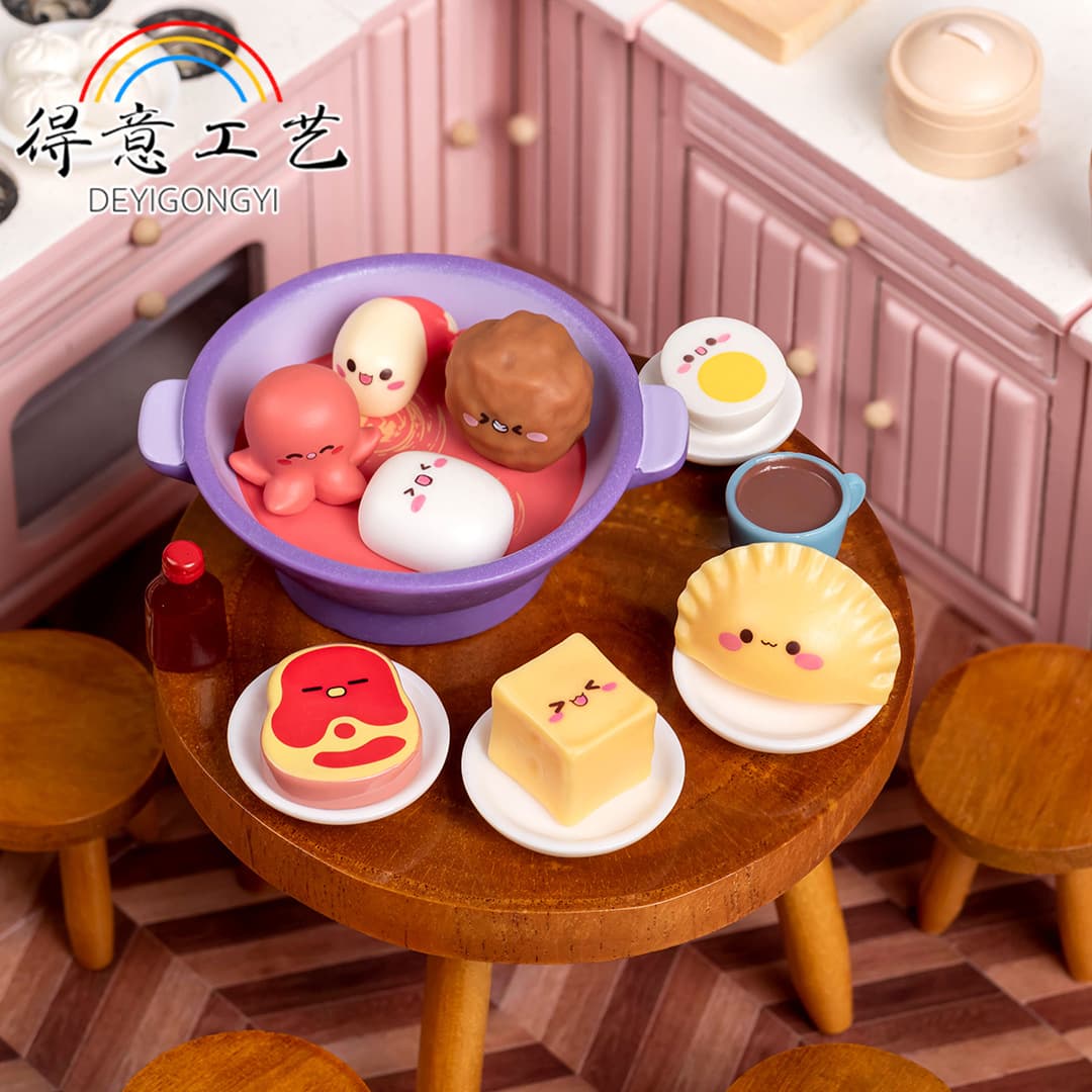 Miniature Simulation Food Creative Hot Pot Ingredients Dollhouse Scene DIY Decoration Accessories Tiny Figurines