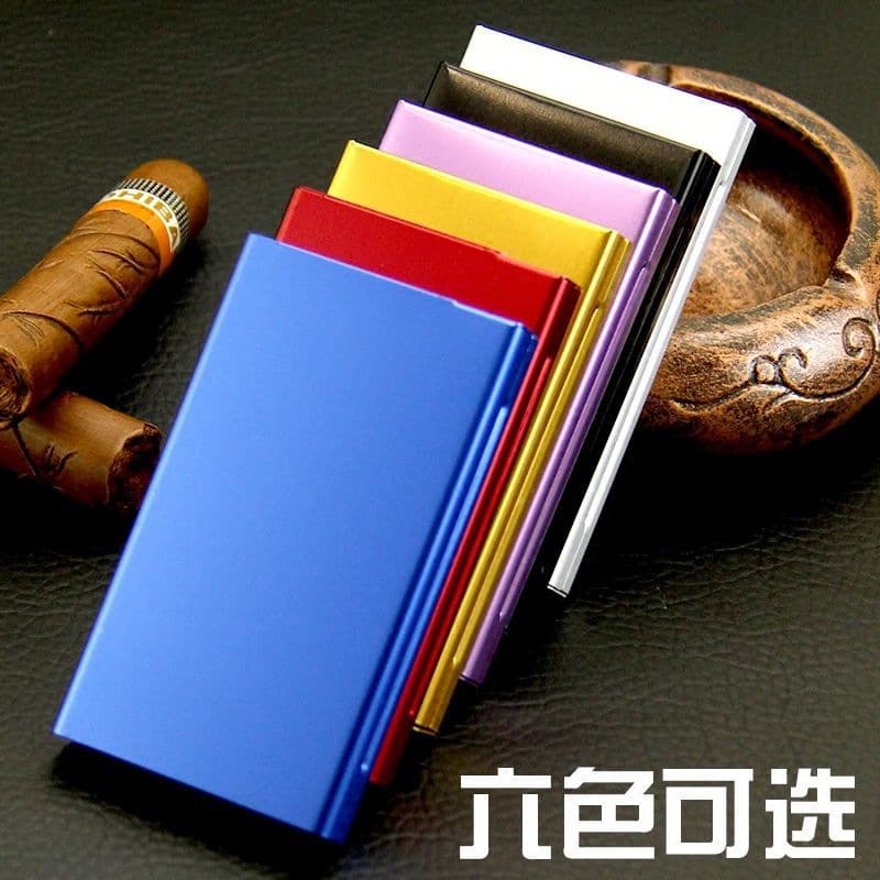 Extra-long women's 20-pack slim cigarette ultra-thin aluminum alloy cigarette box cigarette box creative engraving portable metal box